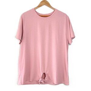LANE BRYANT Pink Short Sleeve T-shirt size 14/16 Tie Knot * Casual Comfortable